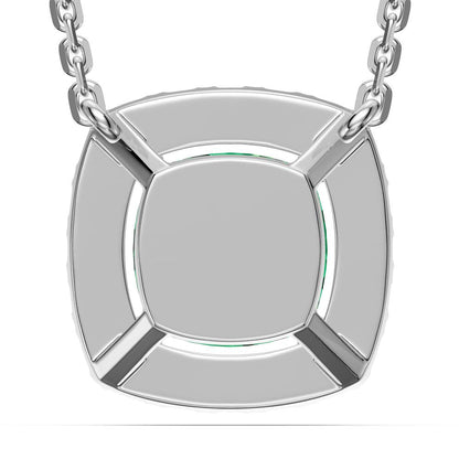 Tsavorite Stone Necklace in White Gold
