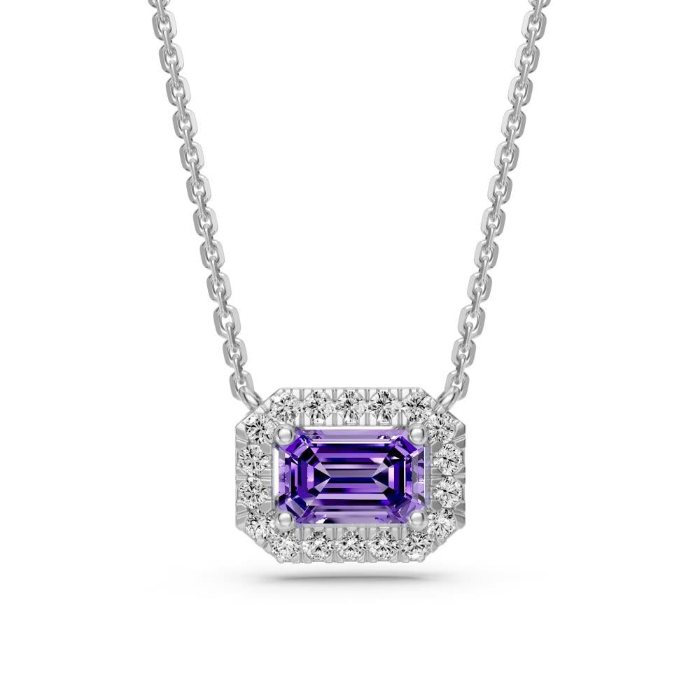 White Gold Necklace with Tanzanite Stone