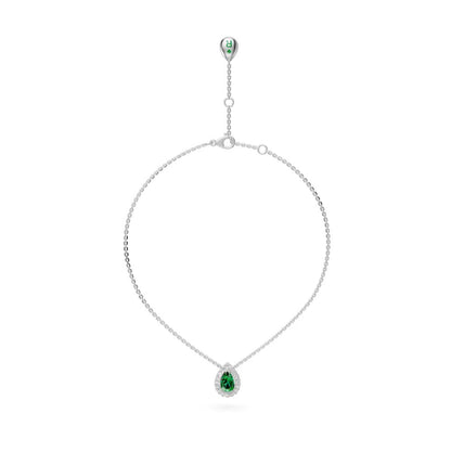 White Gold Necklace with Tsavorite Stone