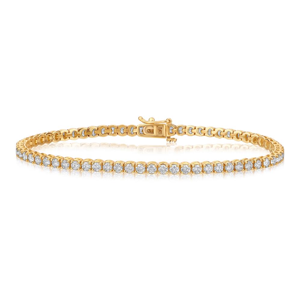 Diamond Tennis Bracelet in Yellow Gold
