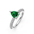 Diamond Ring with Tsavorite in White Gold