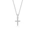 Diamond Cross Necklace in White Gold - Small