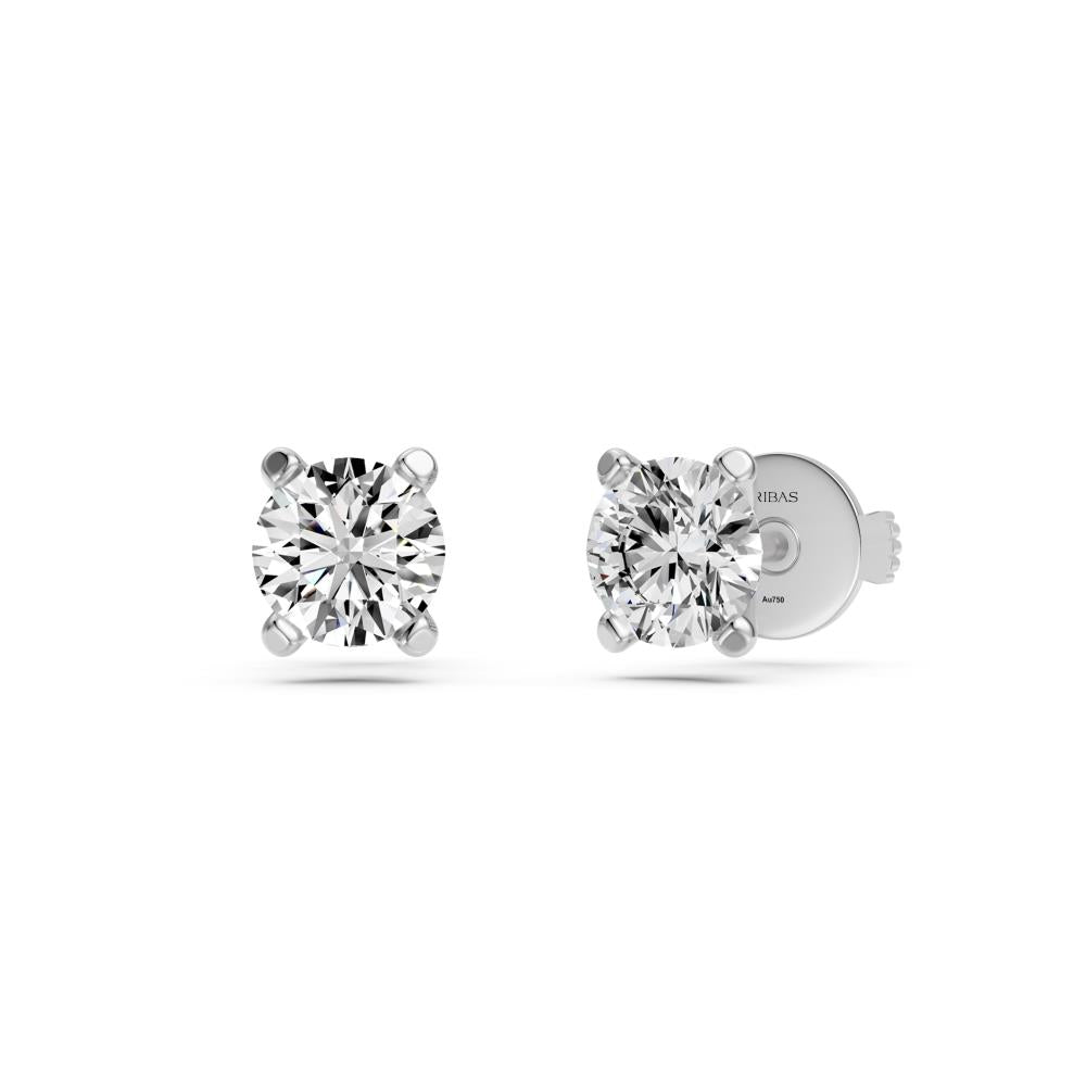 Diamond Earrings in White Gold