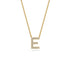 Diamond Letter E Pendant in Yellow Gold