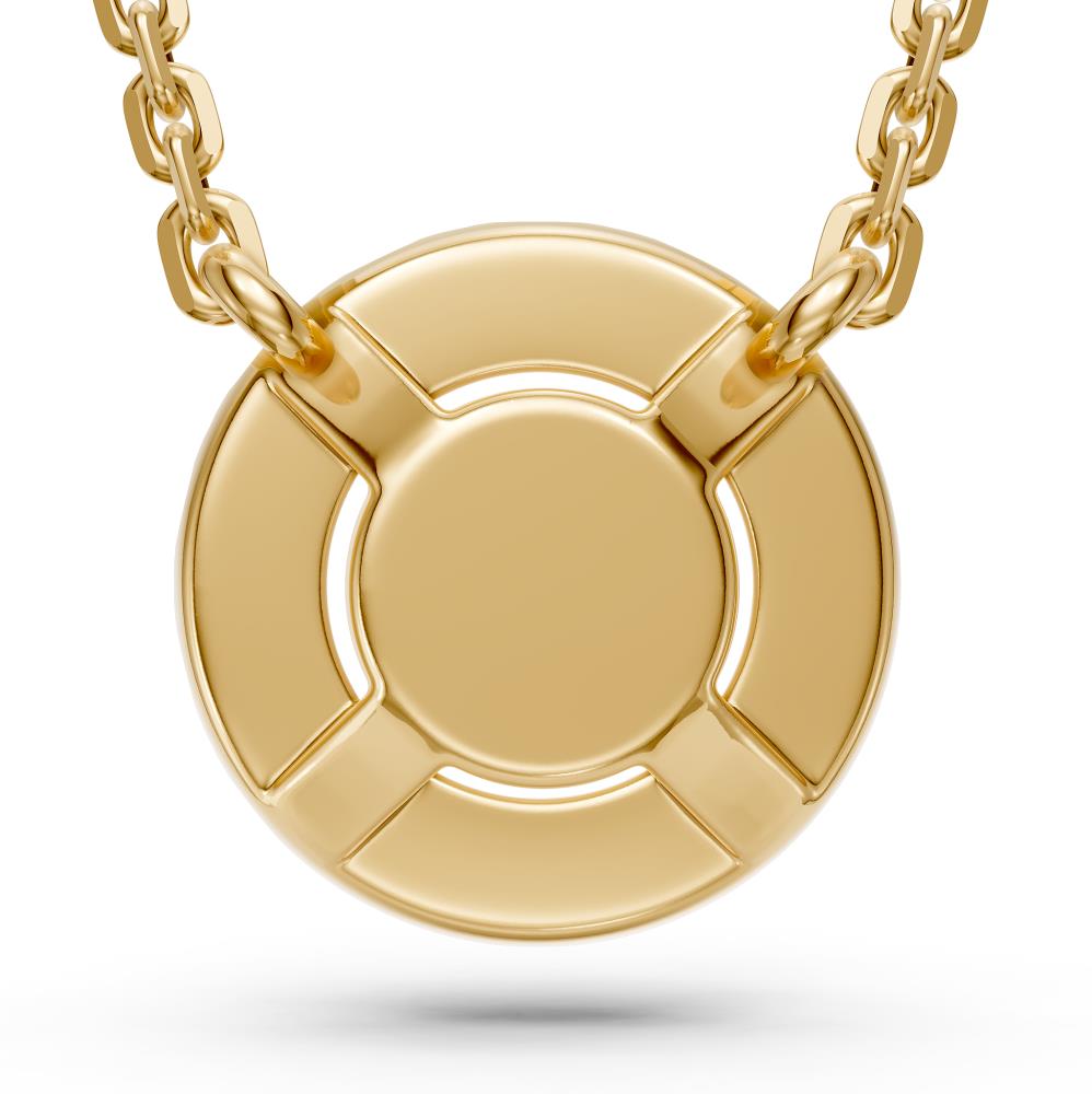 Balto aukso kaklo papuošalas su deimantais, 0.15ct R14571024