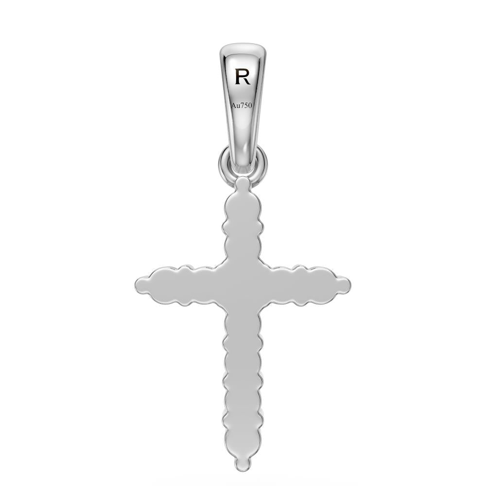 Diamond Cross Necklaces in White Gold