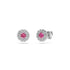 Pink Sapphire and Diamonds Earrings in White Gold