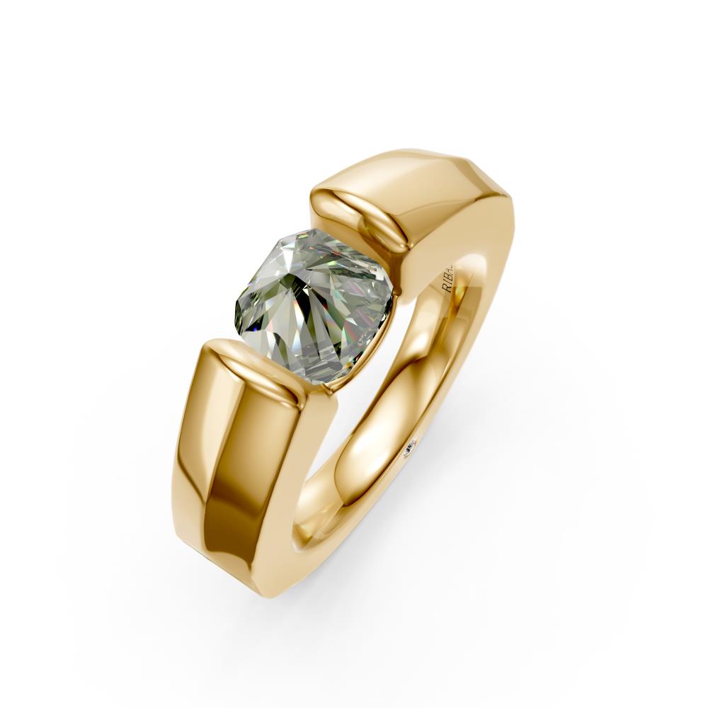 Uncut Diamond Ring in Yellow Gold
