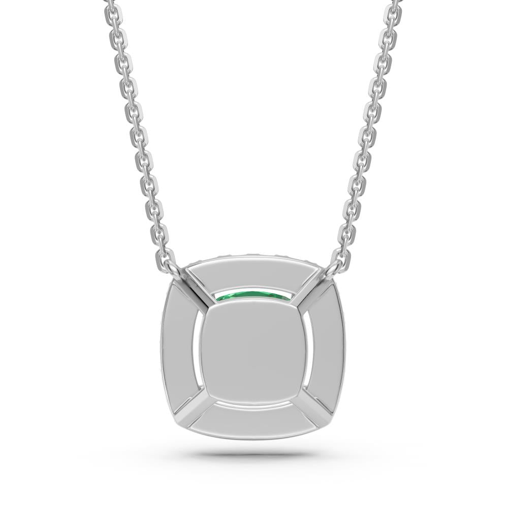 White Gold Necklace with Tsavorite Stone
