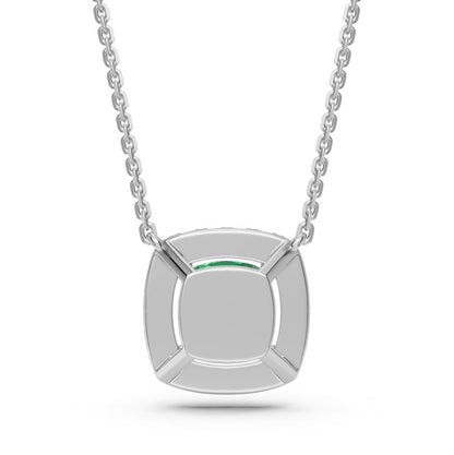 White Gold Necklace with Tsavorite Stone