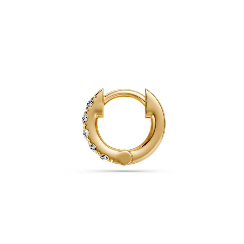 Diamond Hoop Earrings in Yellow Gold