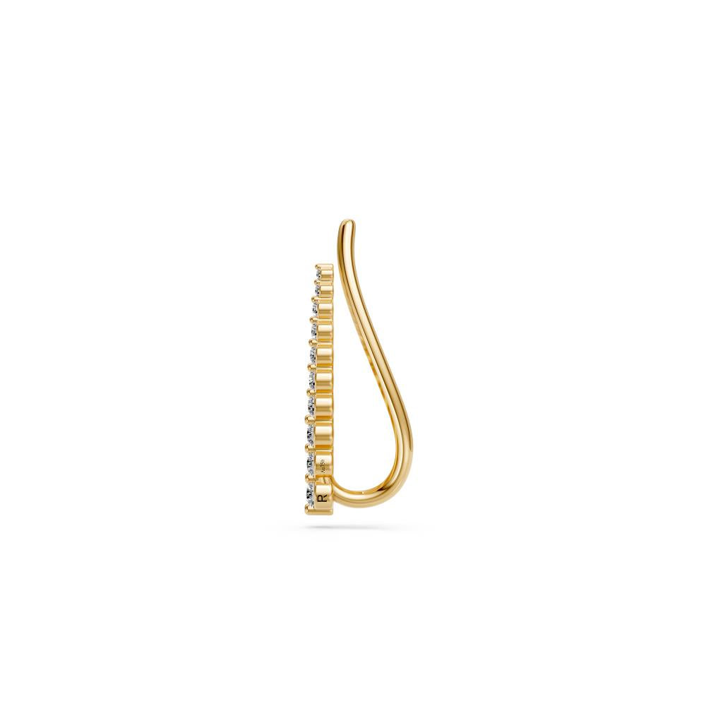 Arc Diamond Earrings in Yellow Gold