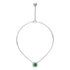 Tsavorite Stone Necklace in White Gold
