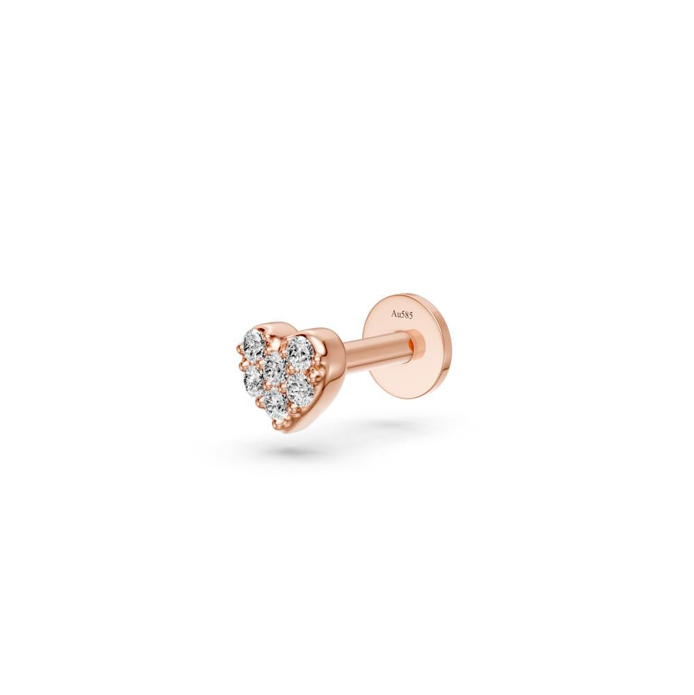 Diamond Piercing in Rose Gold