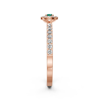 Diamond Ring with Sapphire in Rose Gold