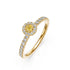 Diamond Ring with Yellow Sapphire in Yellow Gold