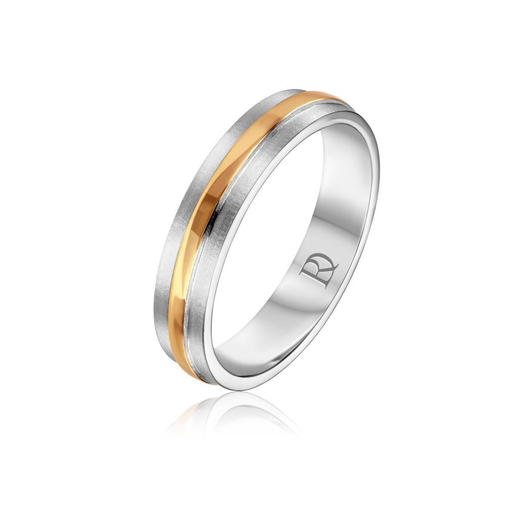 Wedding Band Ring in White Gold - Medium
