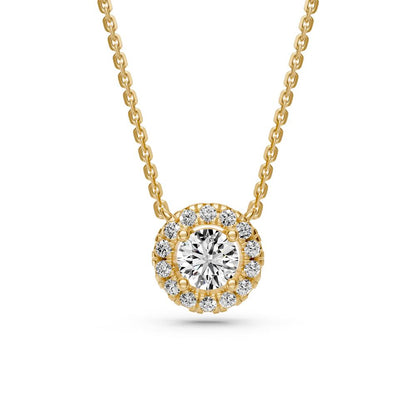Balto aukso kaklo papuošalas su deimantais, 0.15ct R14571024