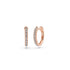 Diamond Hoop Earrings in Pink Gold