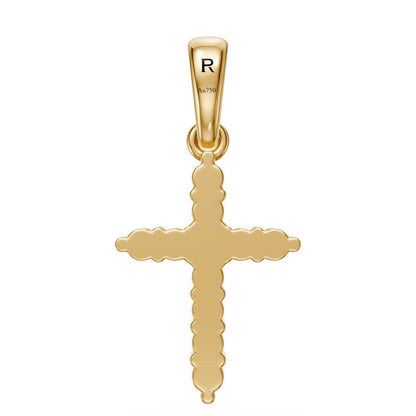 Diamond Cross Pendant in Yellow Gold
