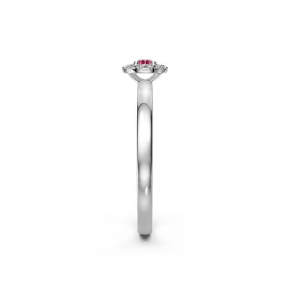 Pink Sapphire Diamond Band Ring