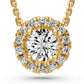 Balto aukso kaklo papuošalas su deimantais, 0.15ct R14571024