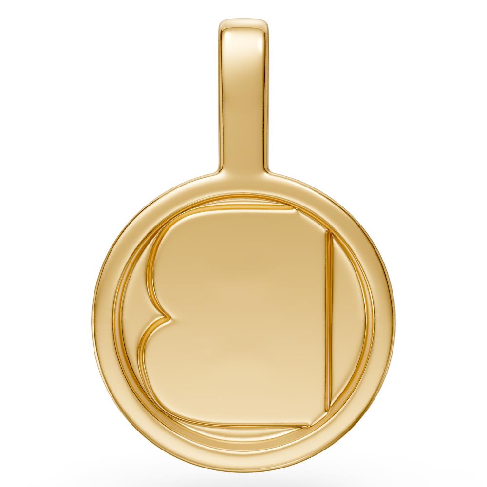Diamond Letter B Pendant in Yellow Gold