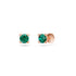 Green Sapphire Earring in Rose Gold