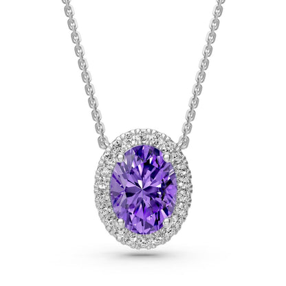 White Gold Necklace with Tanzanite Stone