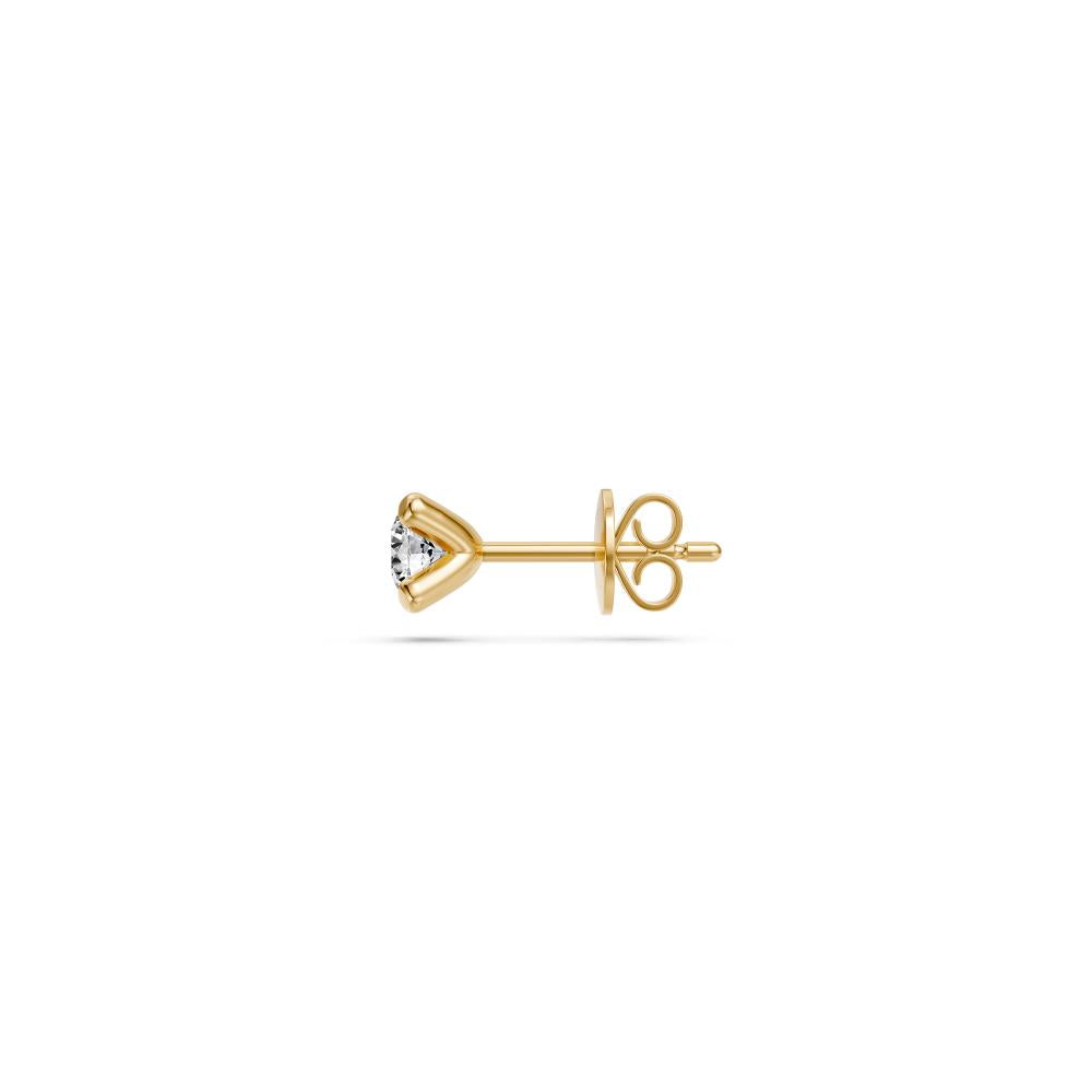 Diamond Stud Earrings in Yellow Gold