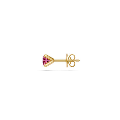 Pink Sapphire Earring in Yellow Gold