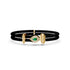 Leather Bracelet with Tsavorite and Diamonds