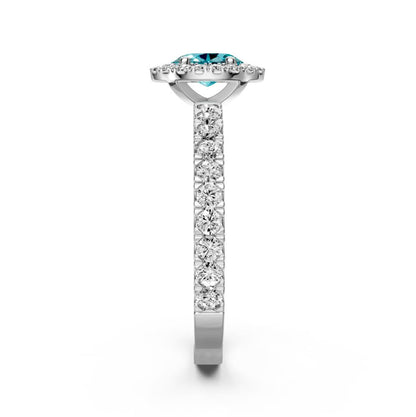 White Gold Ring with Tourmaline Stone