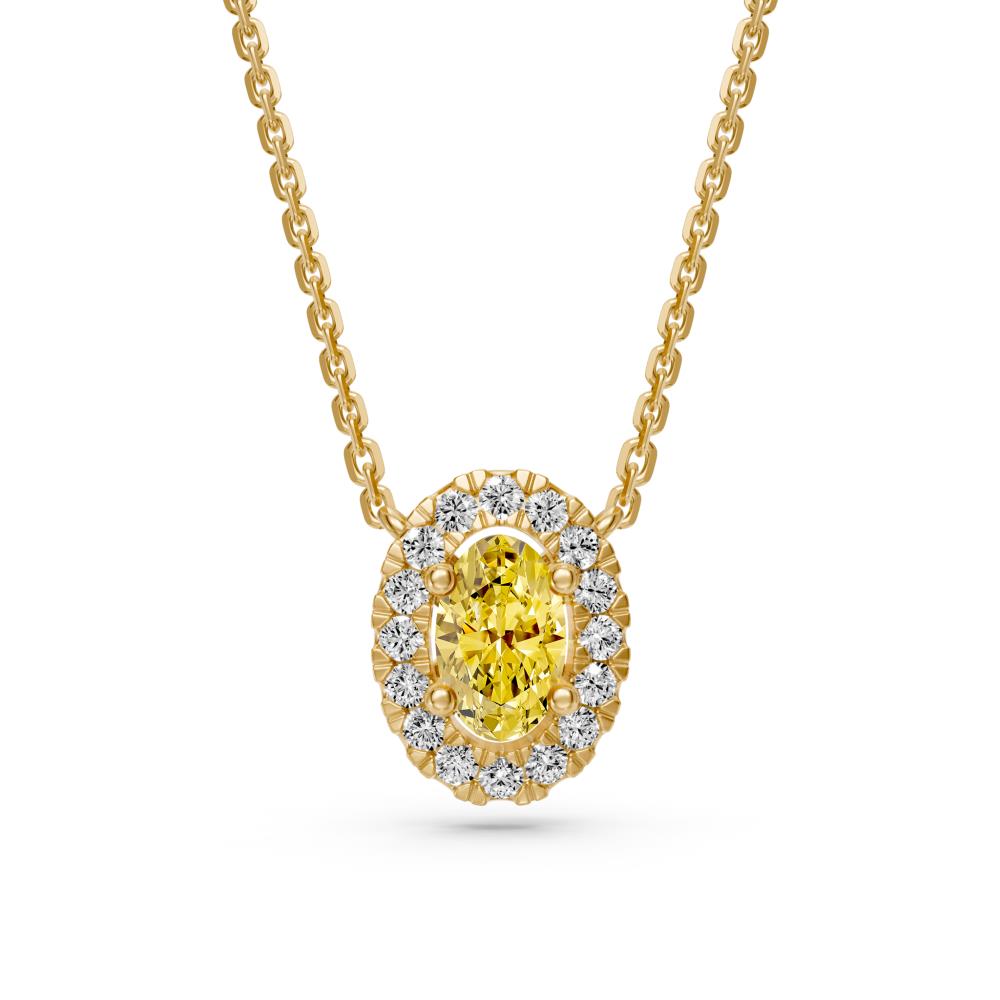Yellow Gold Necklace with Yellow Sapphire