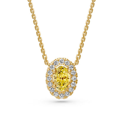 Yellow Gold Necklace with Yellow Sapphire