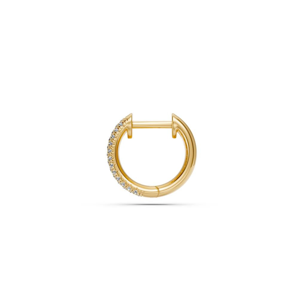 Diamond Hoop Earrings in White Gold