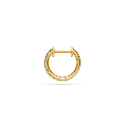 Diamond Hoop Earrings in White Gold