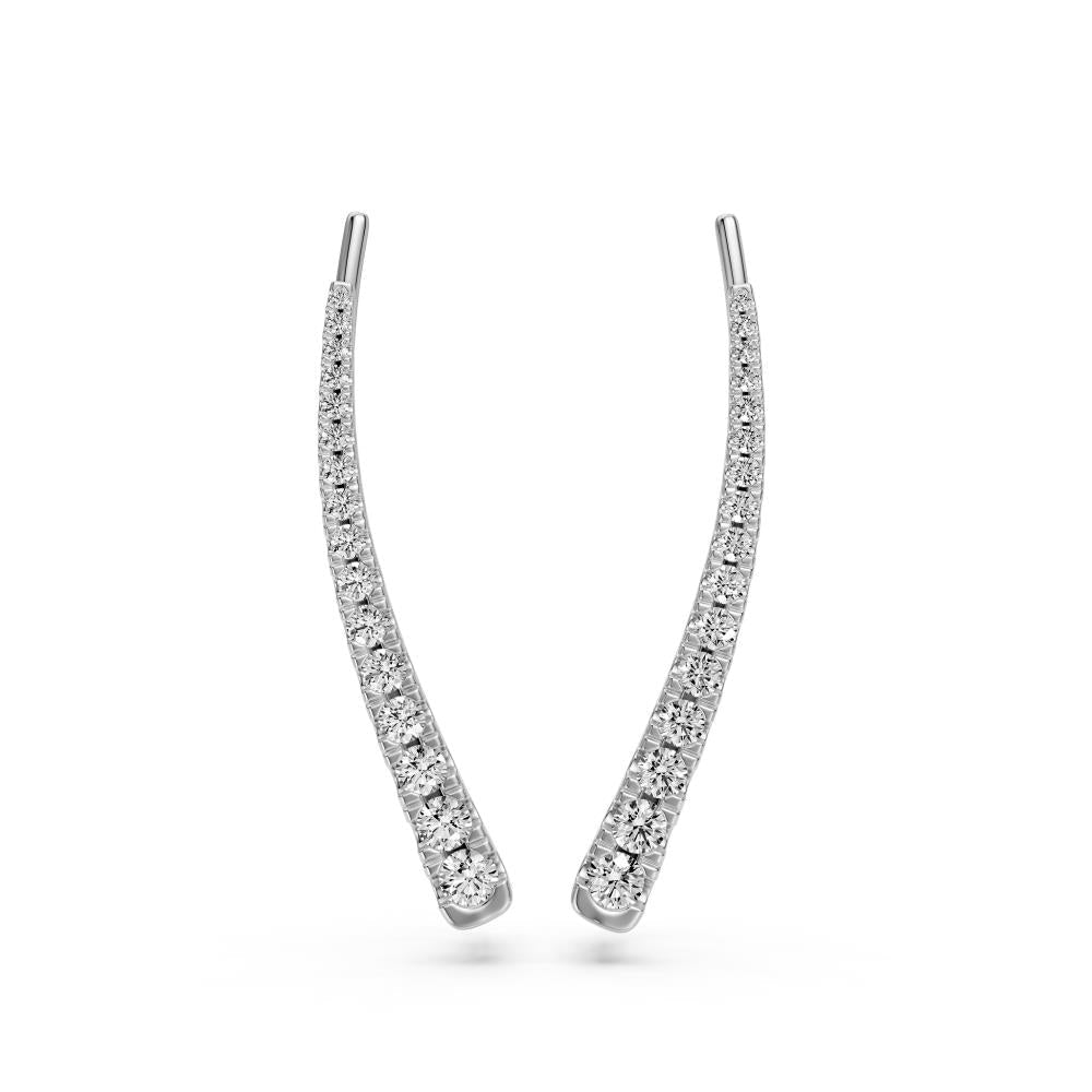 Diamond Earrings in White Gold