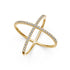 Diamond Ring "X" in Yellow Gold