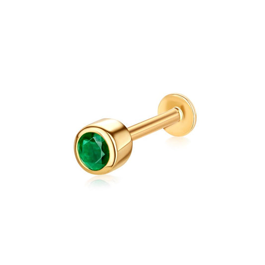 Geltono aukso auskaras su smaragdu JFA7663