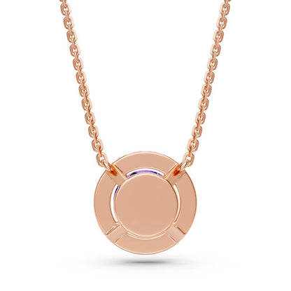 Rose Gold Necklace with Tanzanite Stone