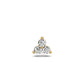 Trilapis piercing veriamas auskaras su deimantais 0,12ct R25270725
