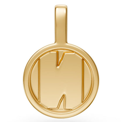 Diamond Letter N Pendant in Yellow Gold
