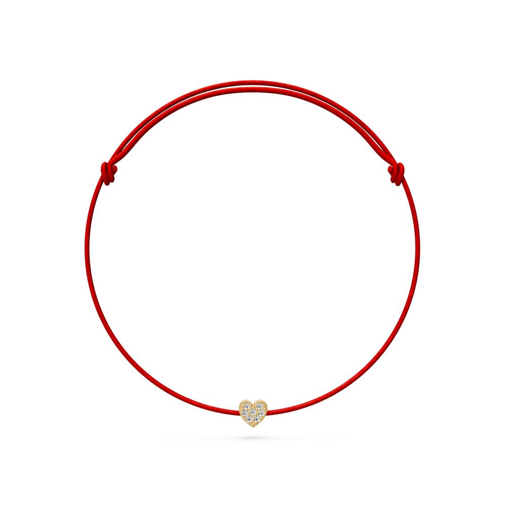 Siūlo Apyrankė su Geltonu Auksu ir Deimantu "Širdelė" R29780825