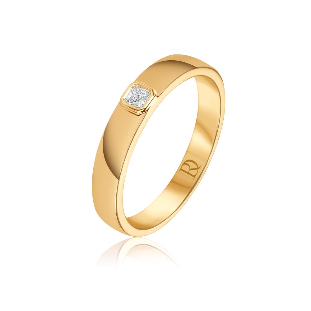 Geltono aukso žiedas su deimantu JFA3178