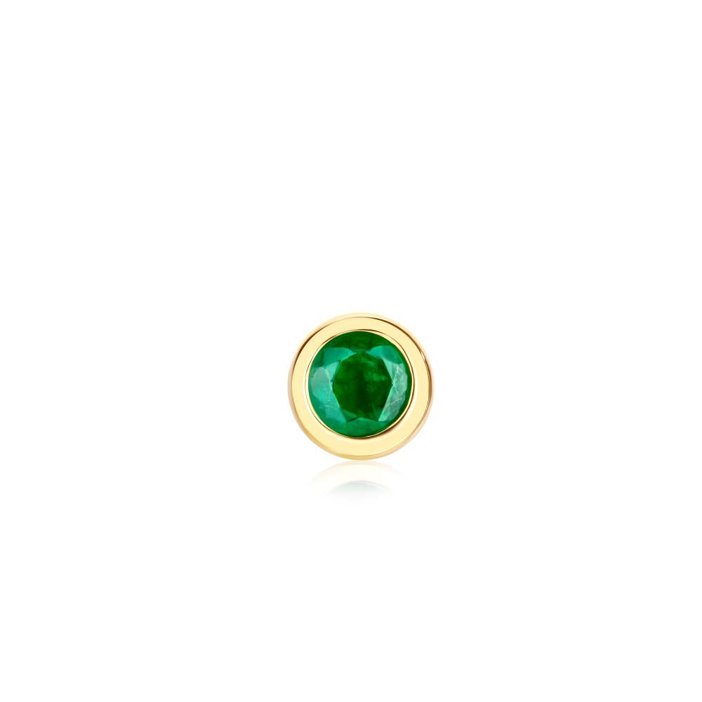 Geltono aukso auskaras su smaragdu JFA7663