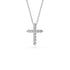 Diamond Cross Pendant in White Gold - Small