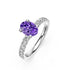 Diamond Ring with Tanzanite in White Gold