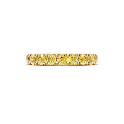 Yellow Sapphire Band Ring in Yellow Gold