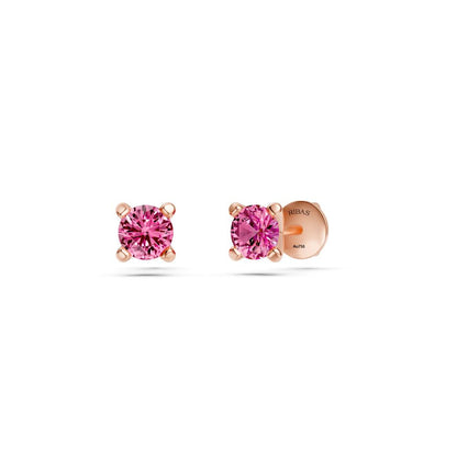 Pink Sapphire Earring in Rose Gold